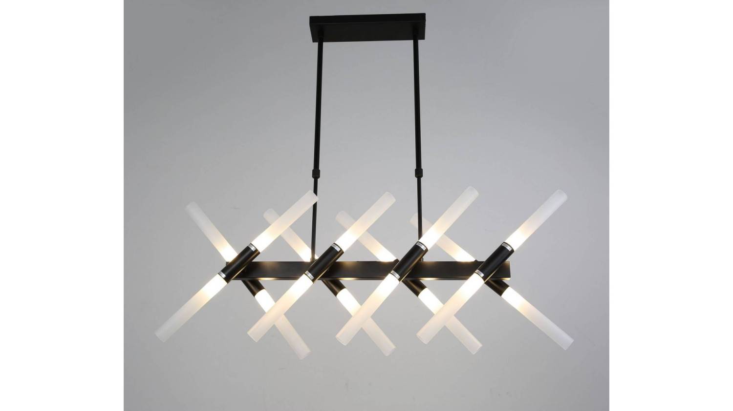 Люстра на штанге Lumina Deco Alford LDP 6036-16 BK