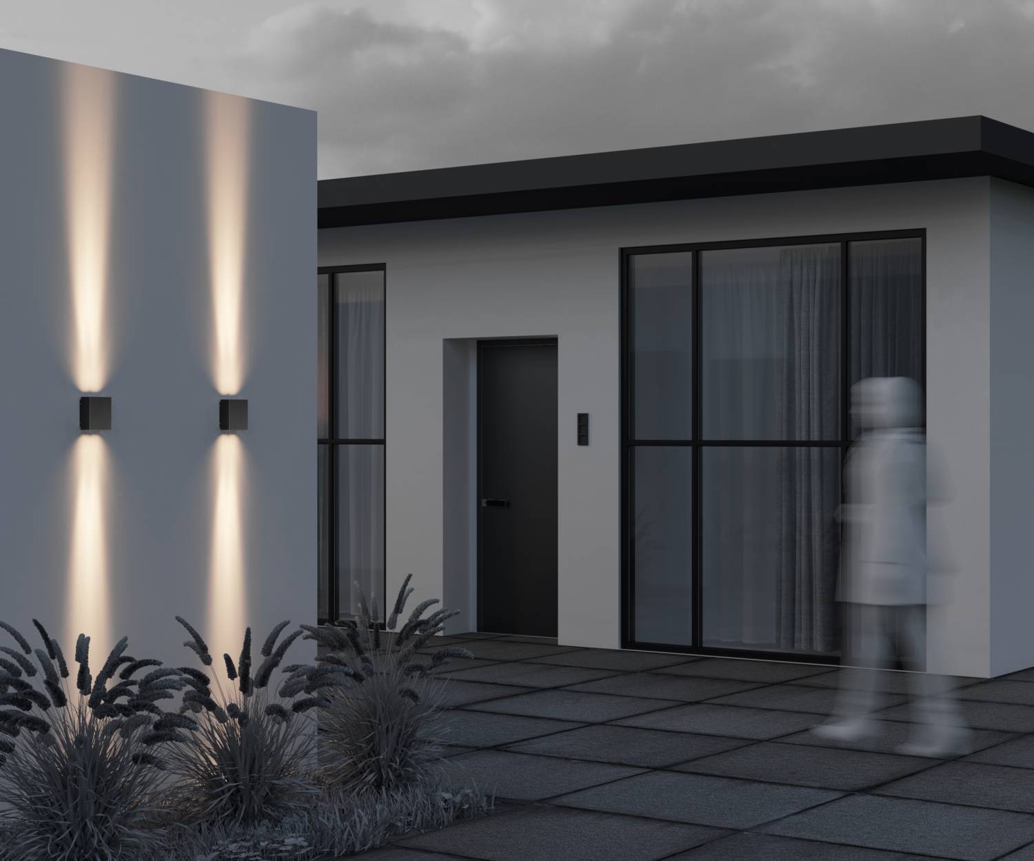 Уличный настенный светильник Maytoni Shell O570WL-L20B3K