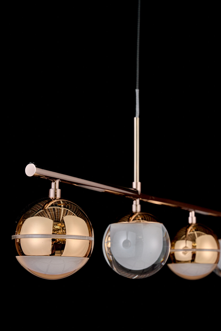 Светильник подвесной LEON Lilith LE7709/5L Black Chrome/Gold