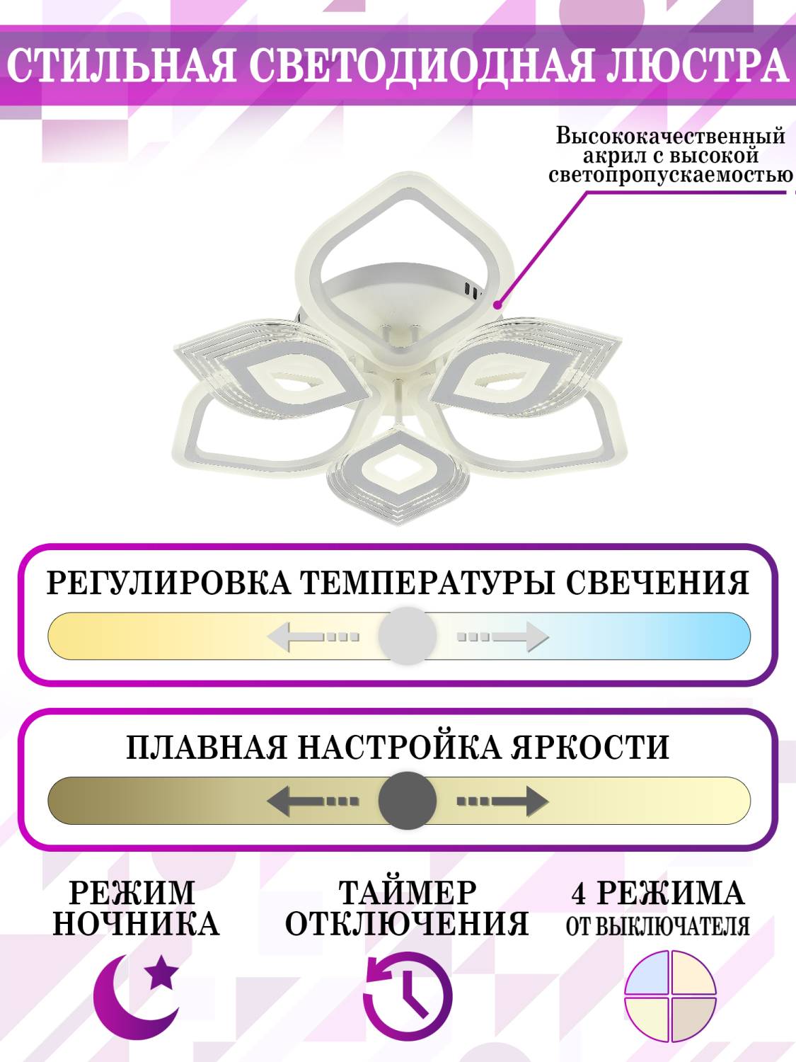 Потолочная люстра Natali Kovaltseva LED LED LAMPS 81203