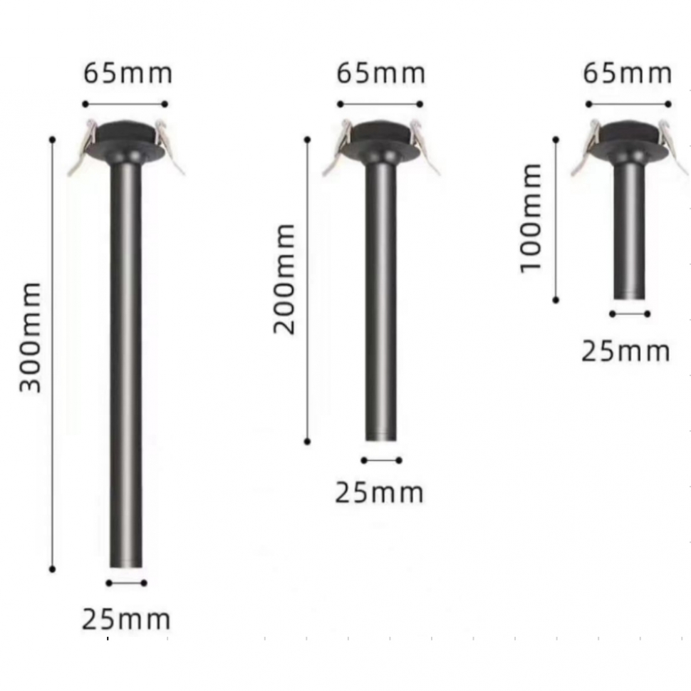 Встраиваемый светильник ILedex Telescope 999.3W-200 BK