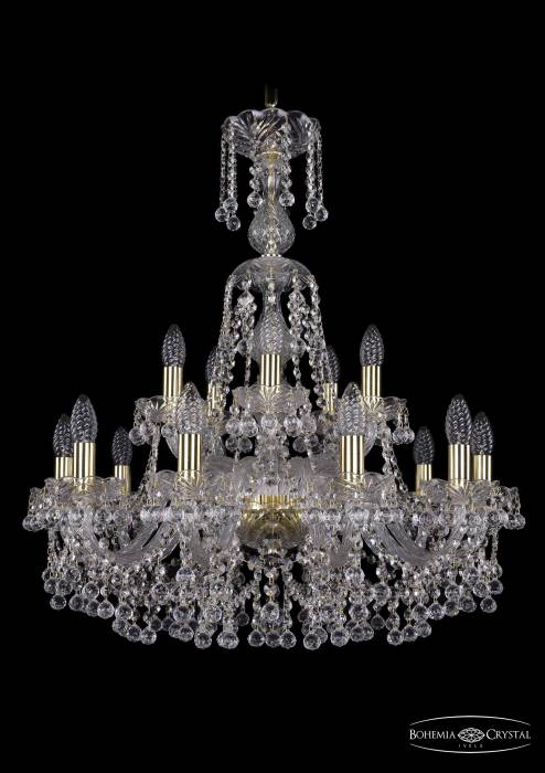Подвесная хрустальная люстра 1409 Bohemia 1409/10+5/240/XL-77 G