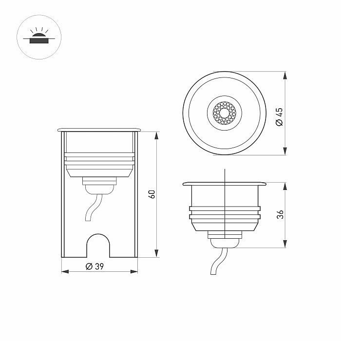 Уличный встраиваемый Arlight Aqua 047698
