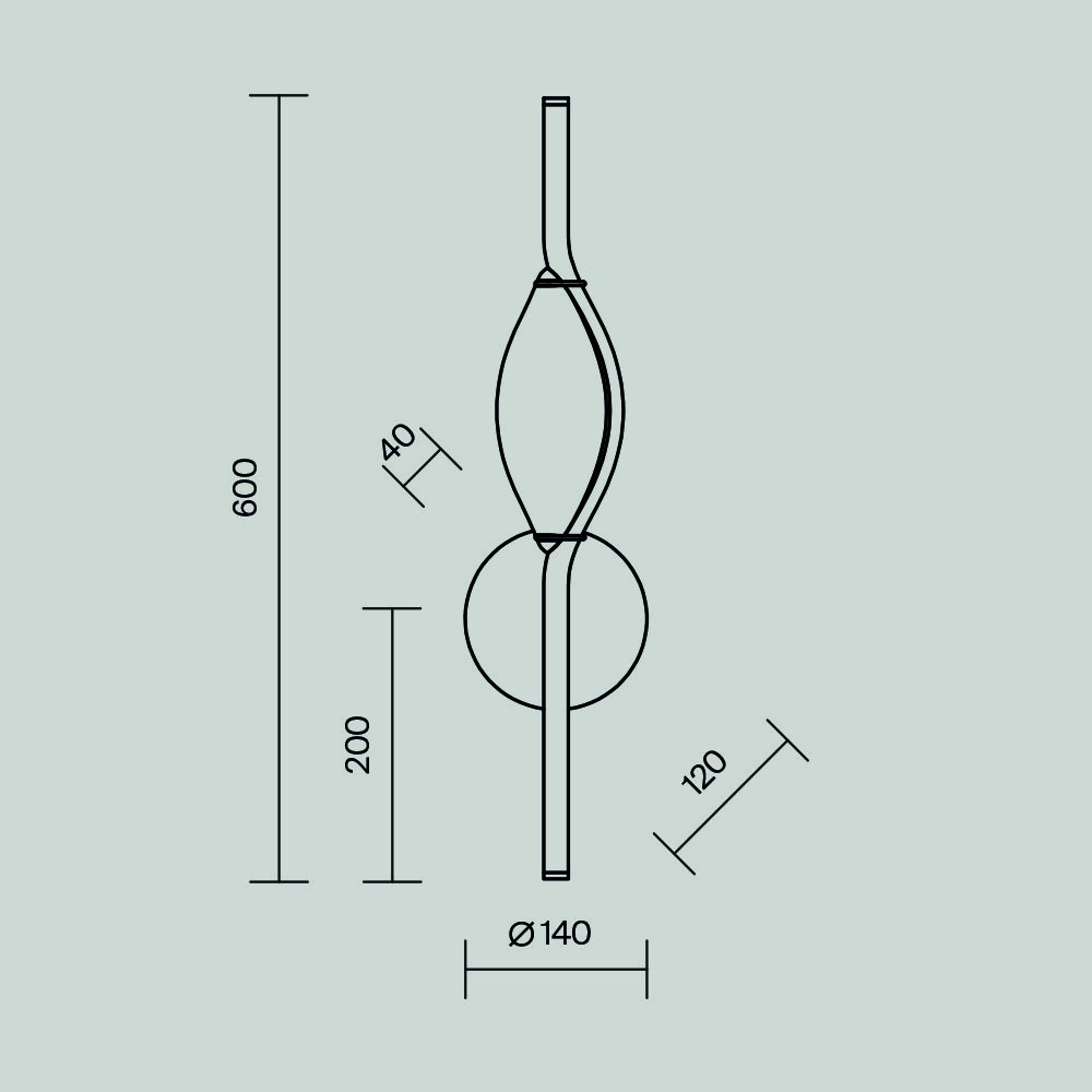 Настенное бра Maytoni Foresight MOD347WL-L8BS3K