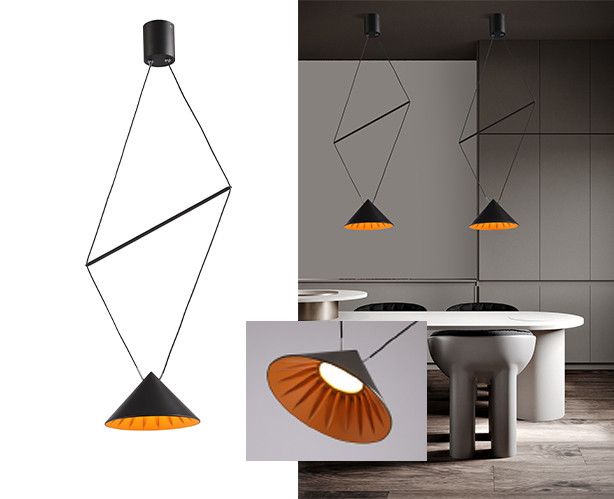 Светильник подвесной Italline 14blo IT03-1430 black/orange