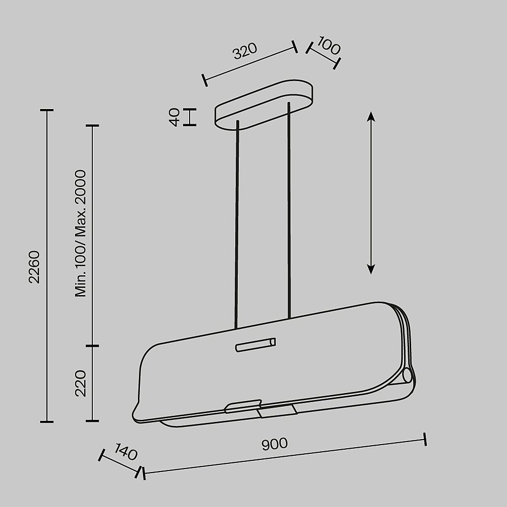 Светильник подвесной Maytoni Optimista MOD408PL-L12B3K