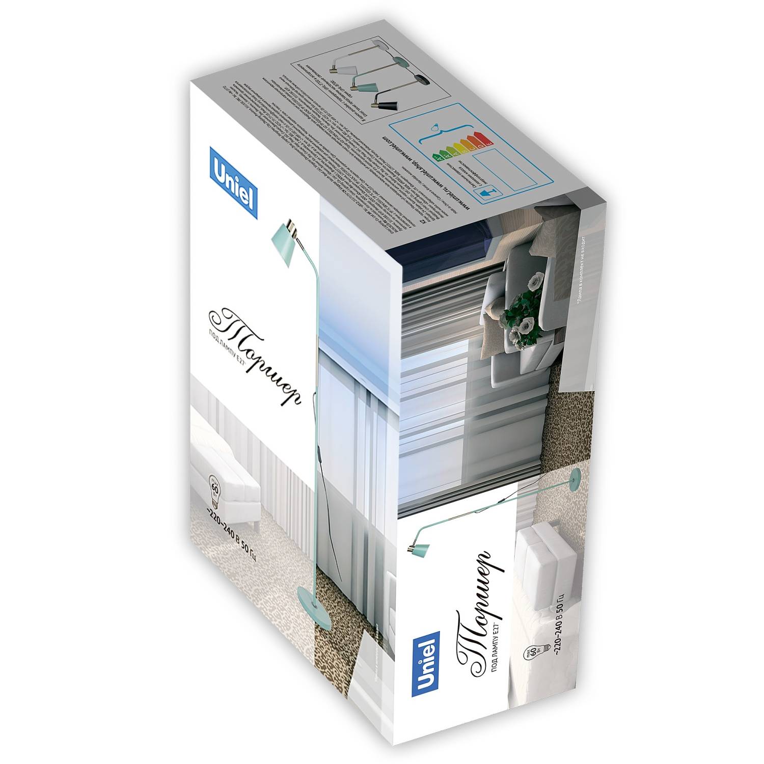 Торшер Uniel UML-T700 E27 BLACK Торшер Uniel UML-T700 E27 BLACK