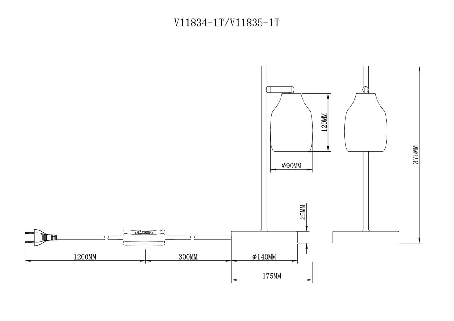 Настольная лампа Moderli Adalina V11834-1T