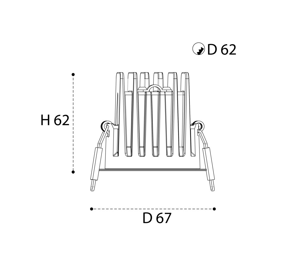 Встраиваемый светильник Italline IT08-8040 IT08-8040 white 3000K