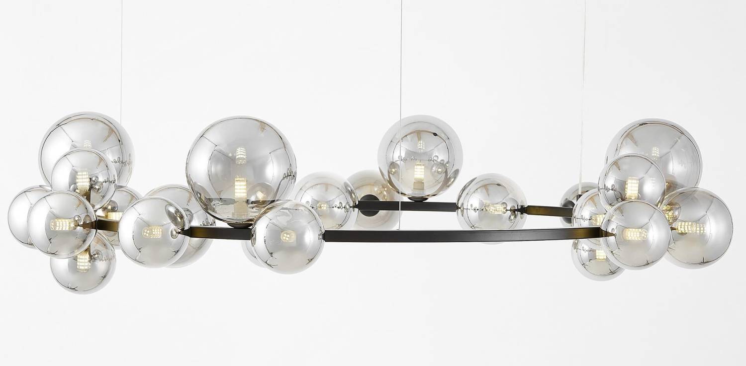 Подвесная люстра Lumina Deco Merido LDP 7033-24 BK+GY