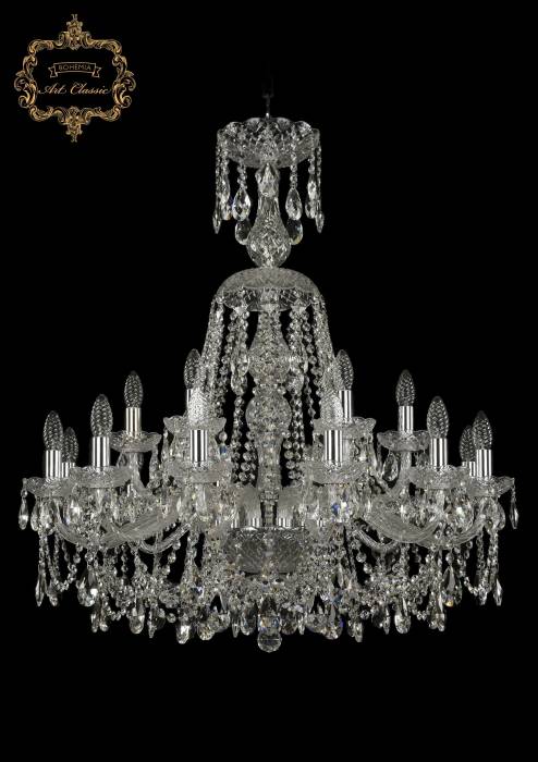 Подвесная хрустальная люстра 11.25 Art Classic 11.25.12+6.300.XL-91.Cr.Sp