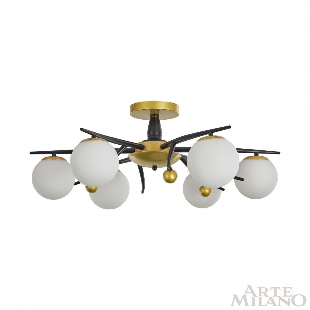 Потолочная люстра Arte Milano Neapolis73408 273408/6 BK/GD