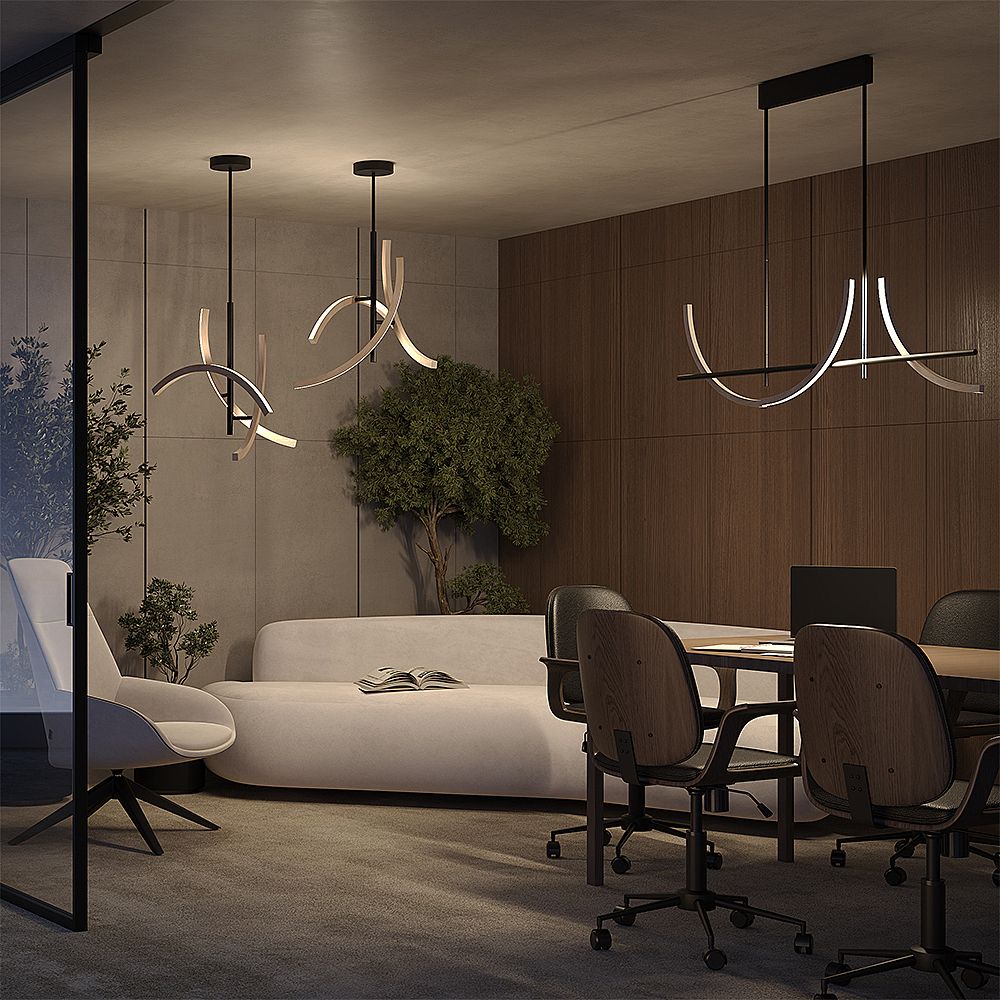 Люстра на штанге Maytoni Wabi MOD428PL-L20BK