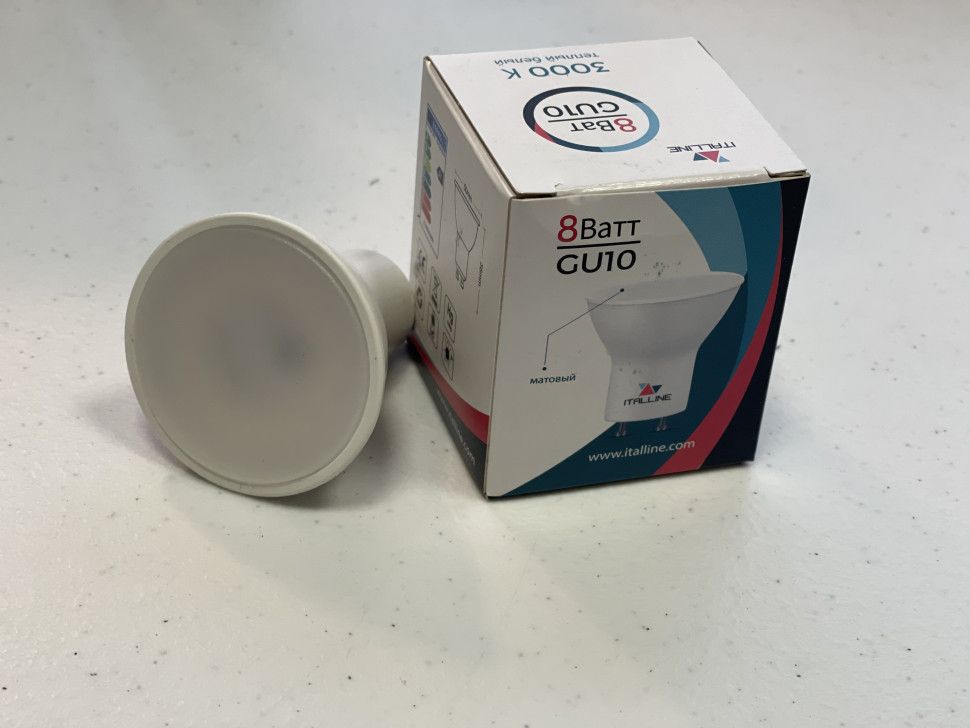 Светодиодные лампочки Italline TP GU10/8W/3000K matt (LED)  (Сменная лампа 8   (макс.)Вт)  (3000K) 