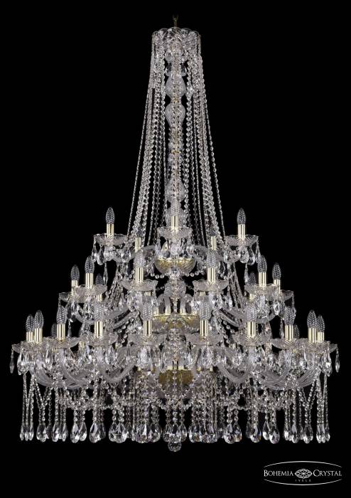 Подвесная хрустальная люстра 1413 Bohemia 1413/20+10+5/400/h-158/3d G