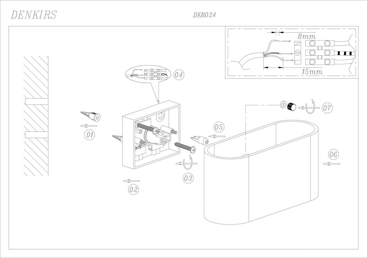 Настенный светильник Denkirs DK8024-WH