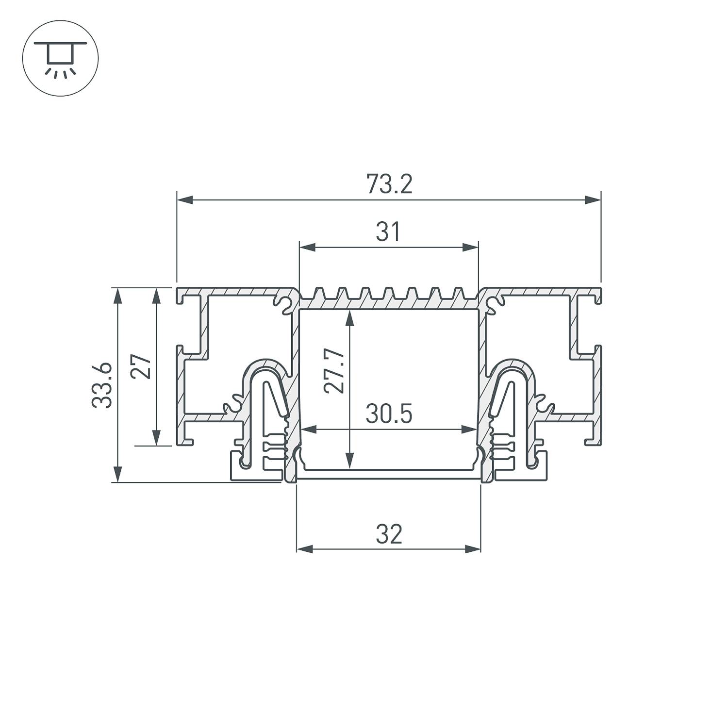 Профиль Arlight Stretch 053526