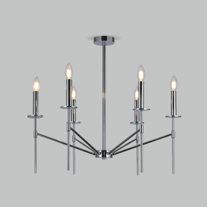 Люстра на штанге Eurosvet Anders 60142/6 хром Smart