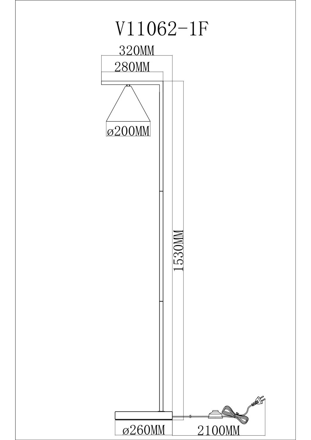 Торшер Moderli Omaha V11593-1F