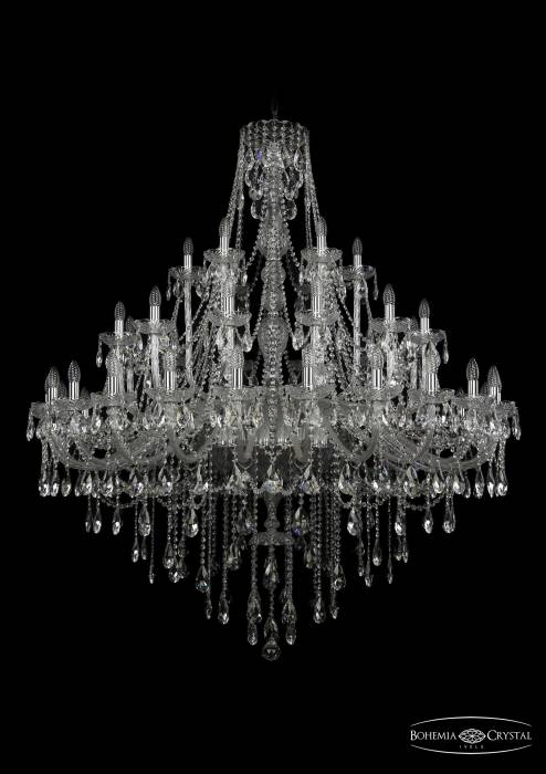 Подвесная хрустальная люстра 1415 Bohemia 1415/24+12+6/530 Ni