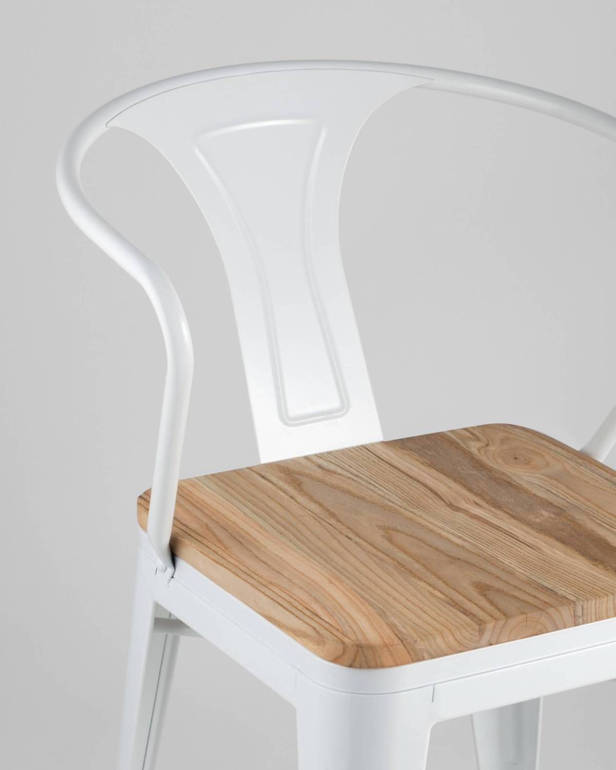 Обеденный стул Stool Group Tolix Arm Wood YD-H440AR-W LG-02