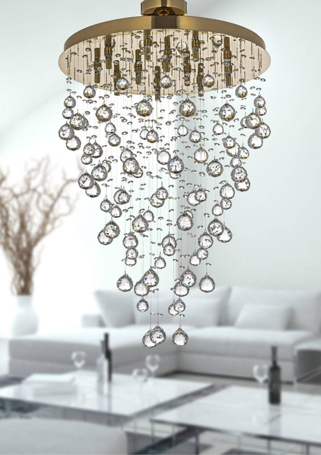 Потолочная хрустальная люстра Arti Lampadari Flusso Flusso H 1.4.55.615 G