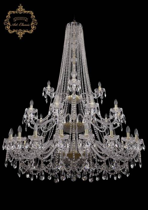 Подвесная хрустальная люстра 11.25 Art Classic 11.25.20+10+5.530.3d.h-194.Gd.Sp