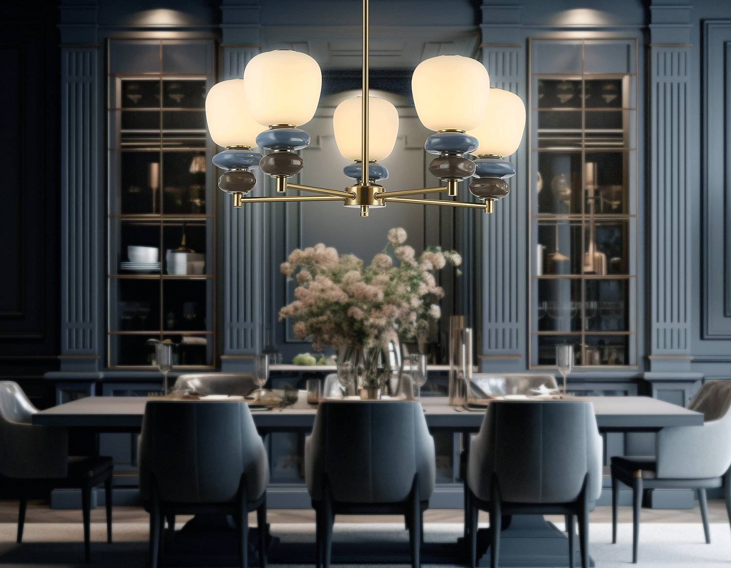 Люстра на штанге Ambrella Ceramo Modern LH53164