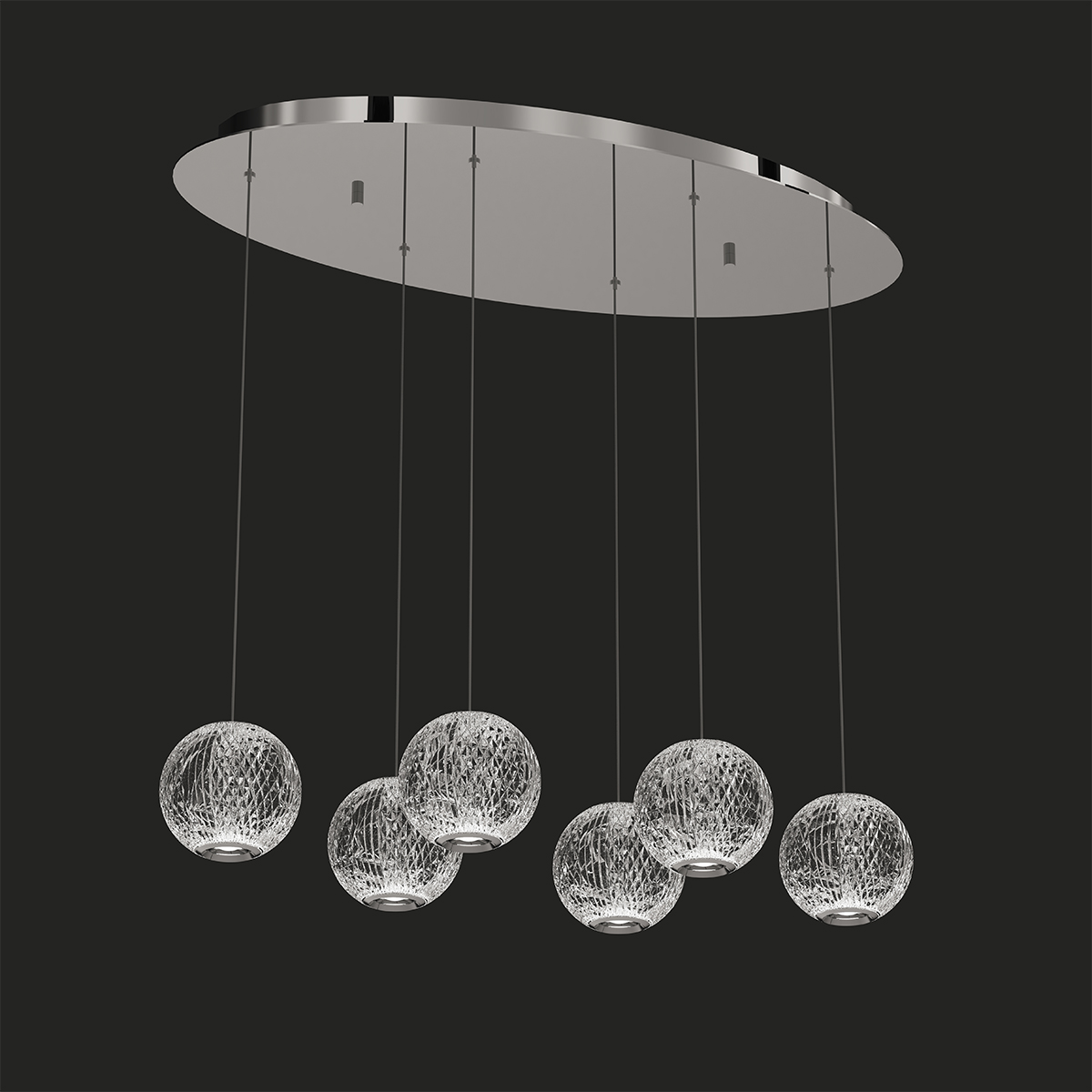 Светильник подвесной Delight Collection Elliot Diamante MD20001012-6A chrome Светильник подвесной Delight Collection Elliot Diamante MD20001012-6A chrome