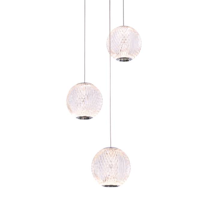 Светильник подвесной Delight Collection Elliot Diamante MD20001012-3A chrome Светильник подвесной Delight Collection Elliot Diamante MD20001012-3A chrome