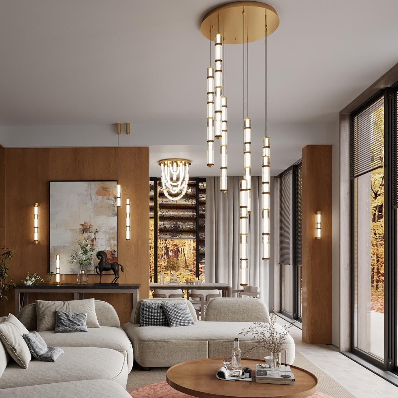 Люстра каскадная Odeon Light EXCLUSIVE Collier 5455/210L