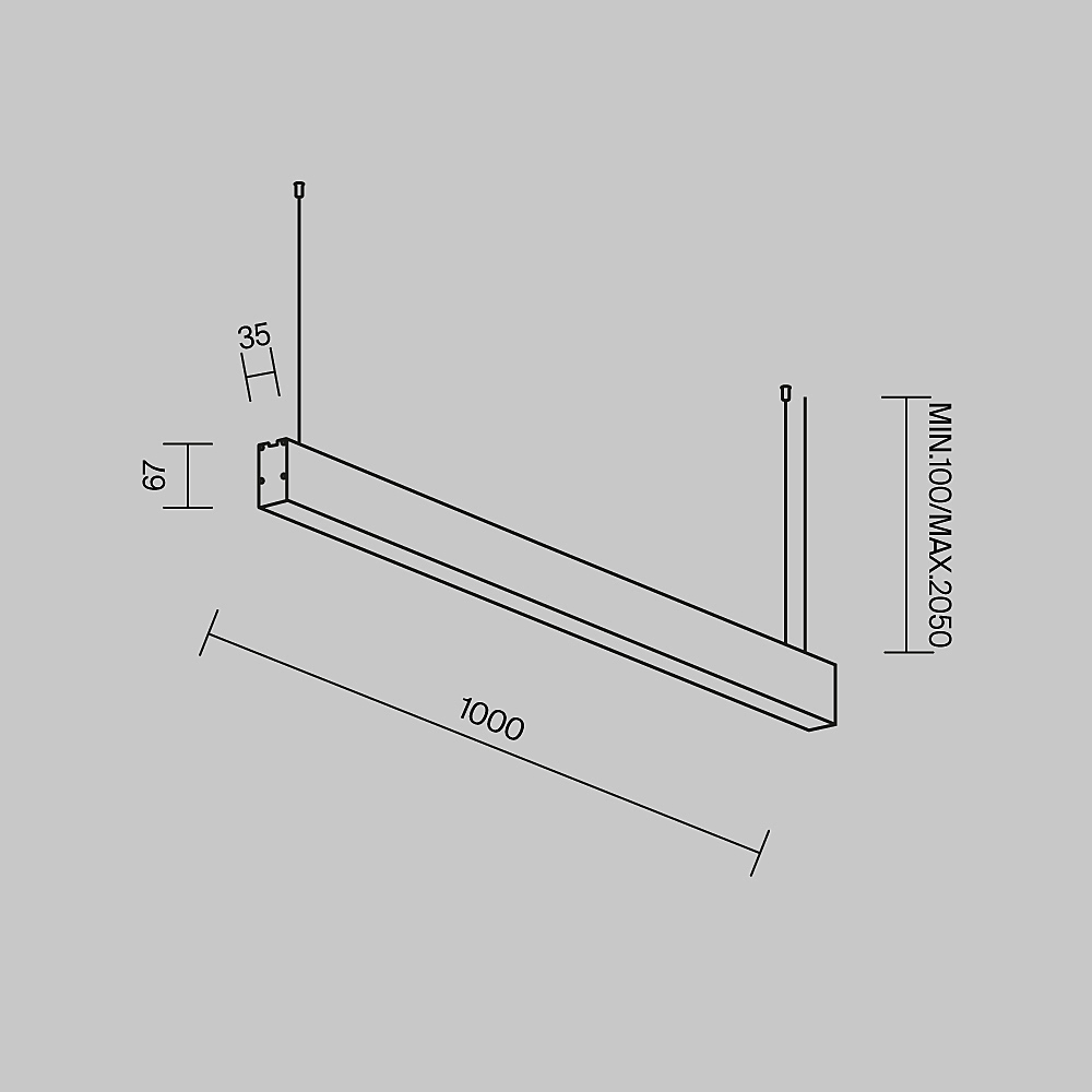 Светильник подвесной Maytoni Подвесные линейные светильники LL312044