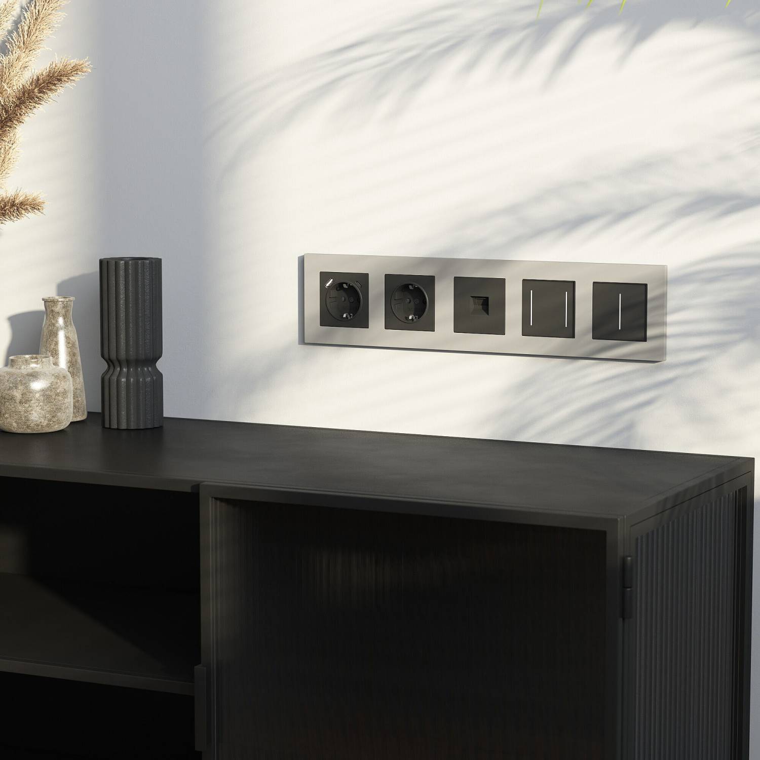 Рамка Werkel W0052917/ Рамка на 5 постов Slab (дымчатый софт)