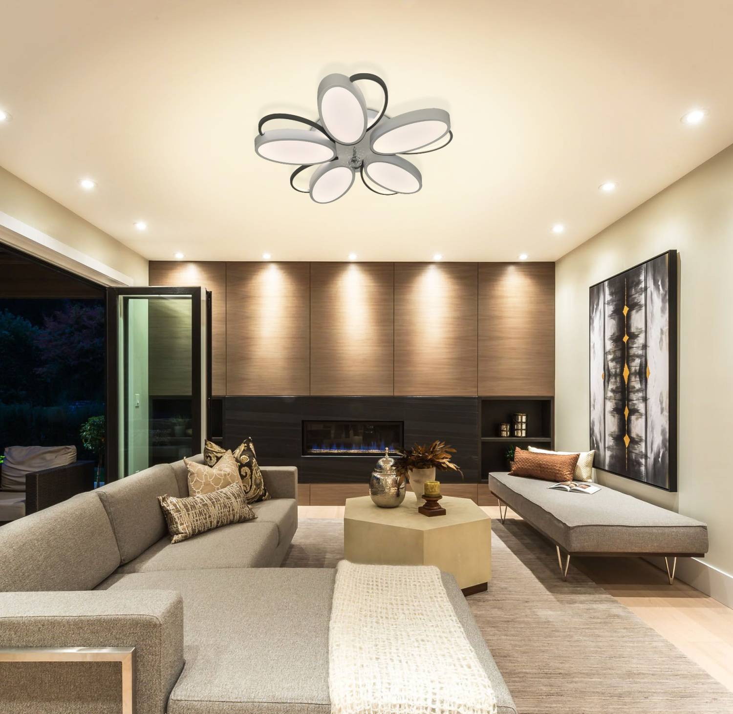 Потолочная люстра с пультом High-Tech Led Lamps Natali Kovaltseva HIGH-TECH LED LAMPS 82045