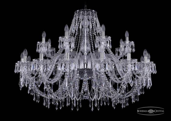 Подвесная хрустальная люстра 1403 Bohemia 1403/16+8/460 Ni