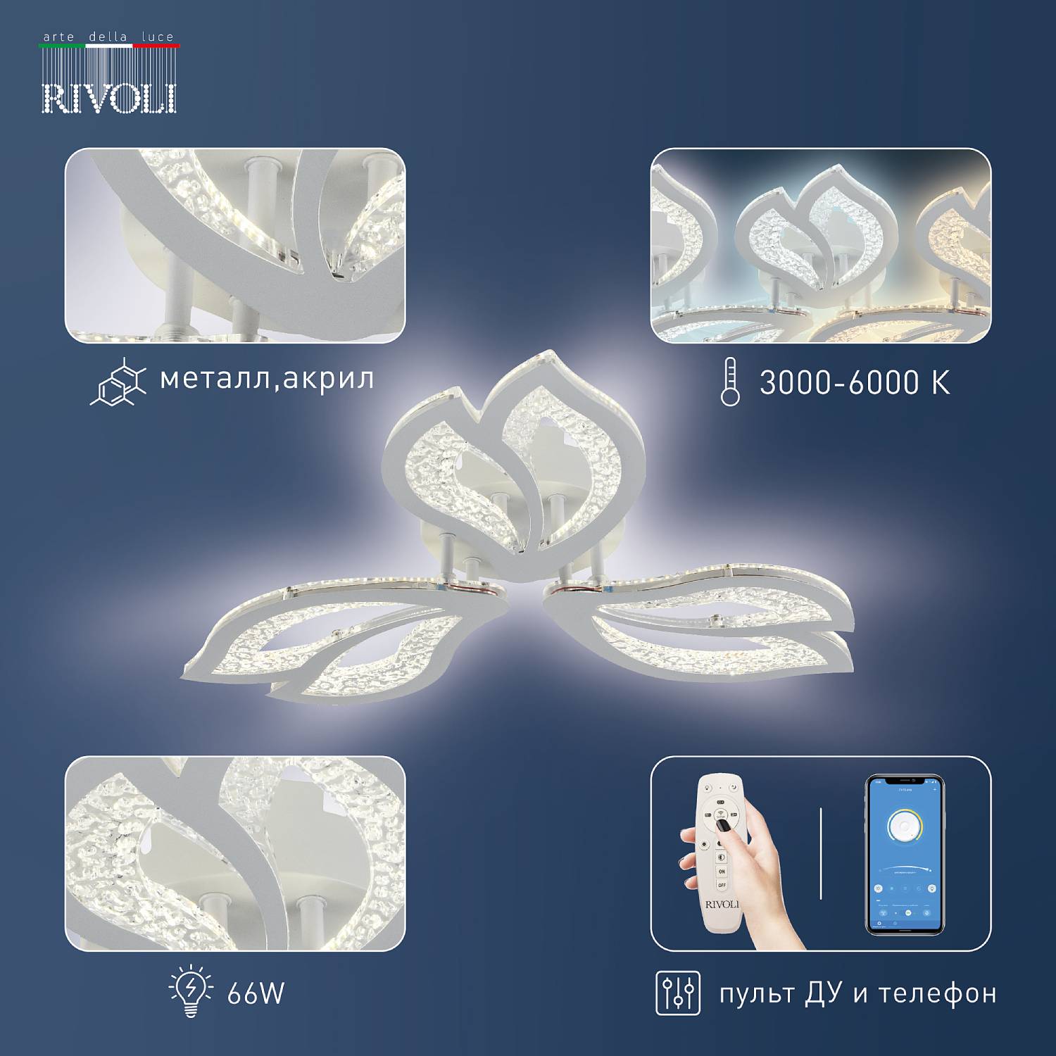 Потолочная люстра Rivoli Claudia D6087-105