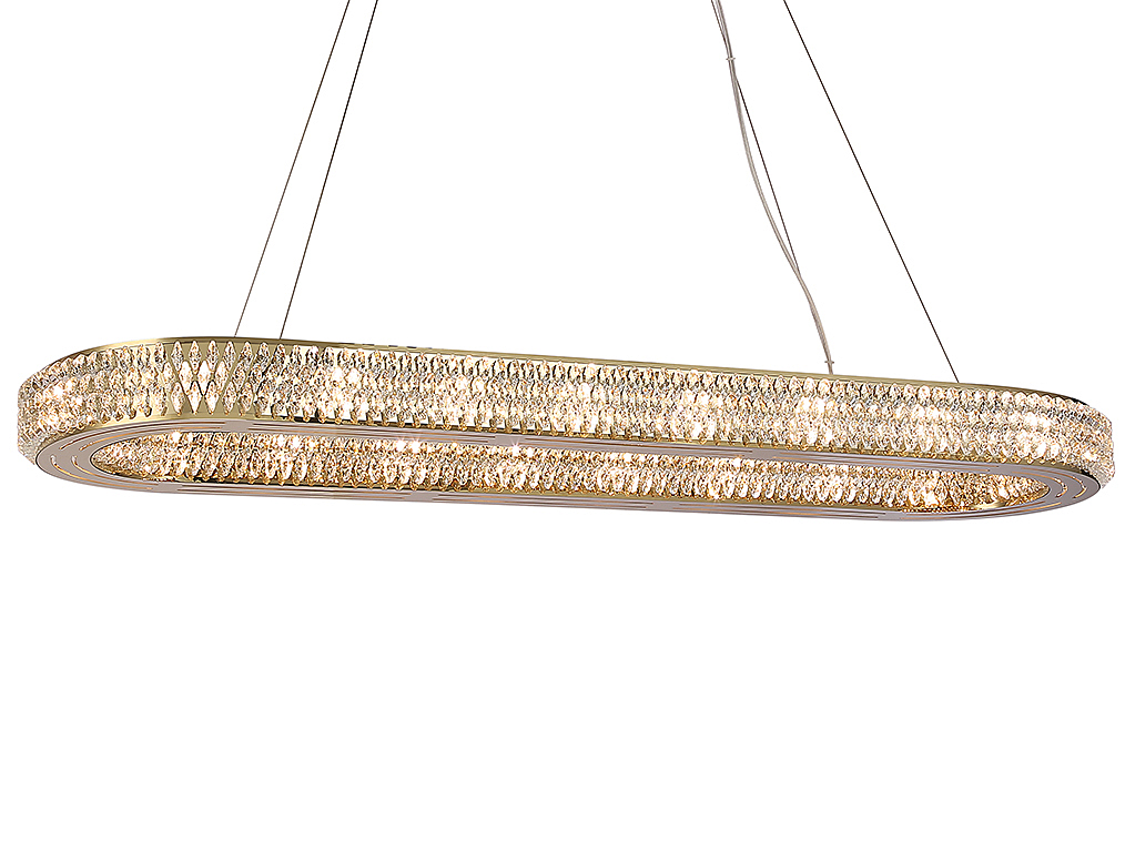 Подвесная люстра Newport Melody 8560/100 C oval gold polished