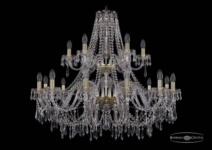 Подвесная хрустальная люстра 1403 Bohemia 1403/12+6/360/2d G