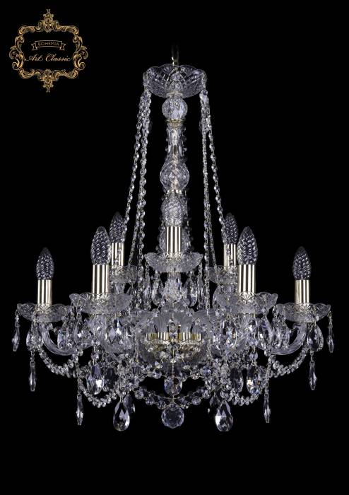 Подвесная хрустальная люстра 11.25 Art Classic 11.25.6+3.200.h-66.Gd.Sp