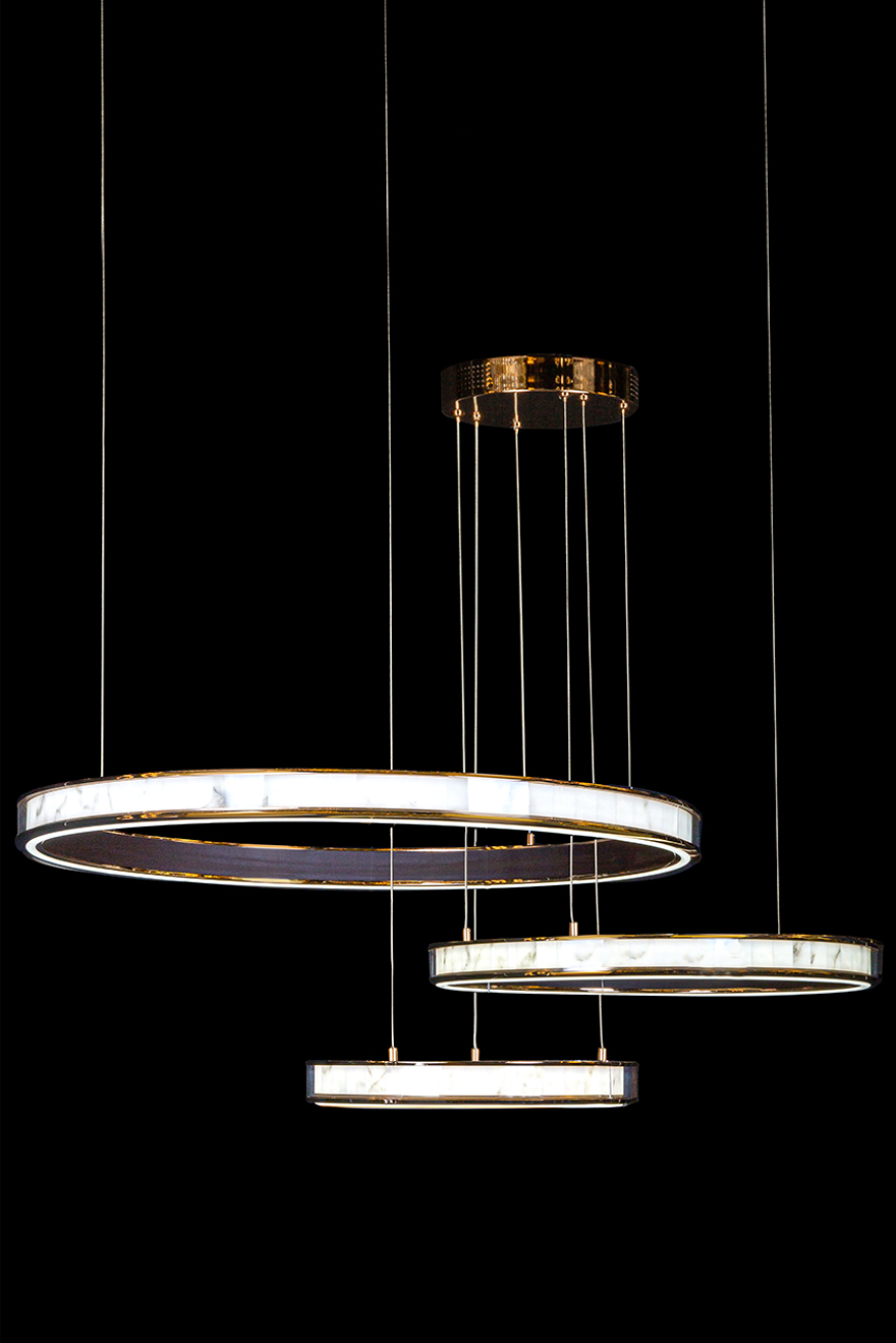 Подвесная люстра LEON Christine LE7702/800-3F Gold