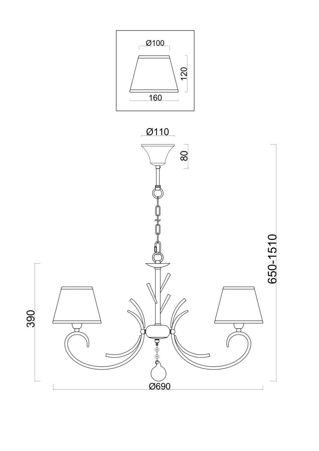 Подвесная люстра Freya Gisela FR2013PL-05G