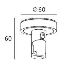 Коннектор питания потолочный к системе FANTOM Italline IT010-4017 black