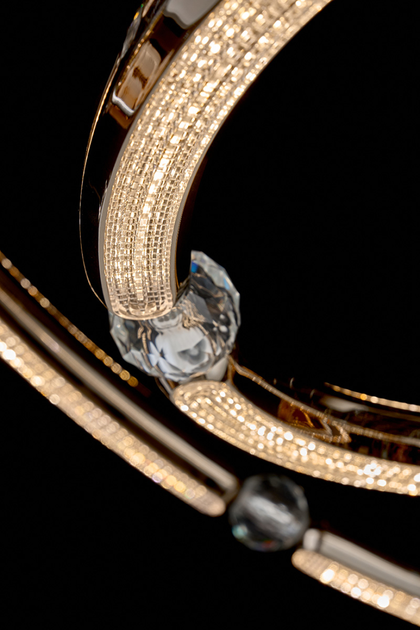 Подвесная люстра LEON Ani LE7710/800-2K Black/Chrome