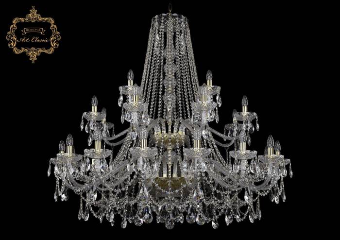 Подвесная хрустальная люстра 11.25 Art Classic 11.25.16+8+4.460.2d.Gd.Sp