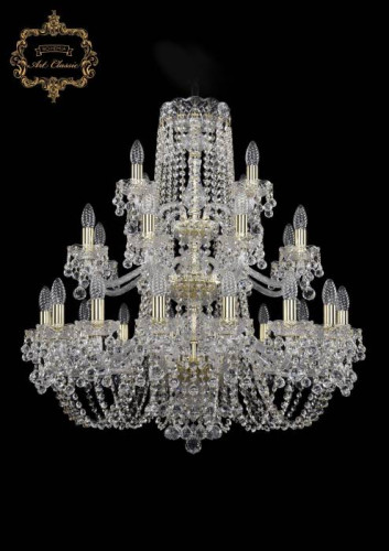 Подвесная хрустальная люстра 11.26 Art Classic 11.26.16+8+4.300.3d.Gd.B