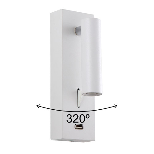 Светильник спот Crystal Lux Clt 210 CLT 210W USB WH