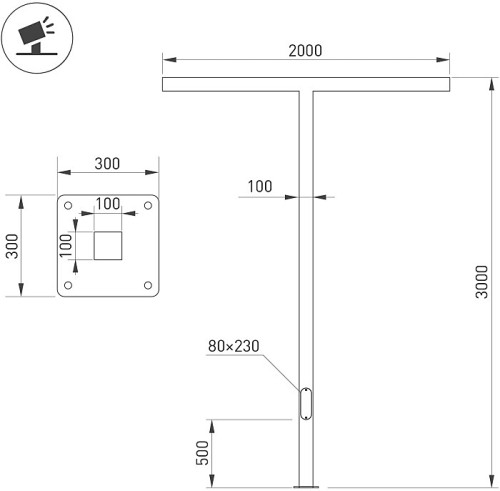 Столб фонарный уличный Arlight 051413