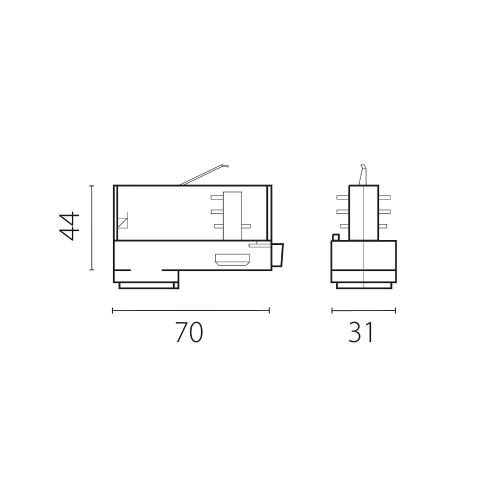 Адаптер для светильника к треку 5030xx-R/5040xx-(F)/(R) Lightstar Quattro 594006-403