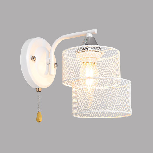 Бра настенное, 1*Е27, белый+хром MD.4252-1-W-WH+CH