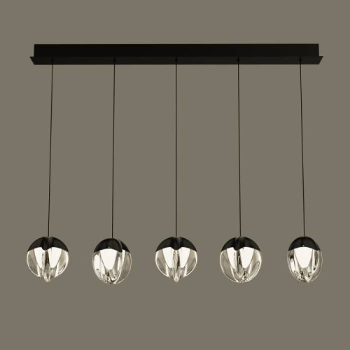 Светильник подвесной Delight Collection MD24001033 MD24001033-5B black/clear